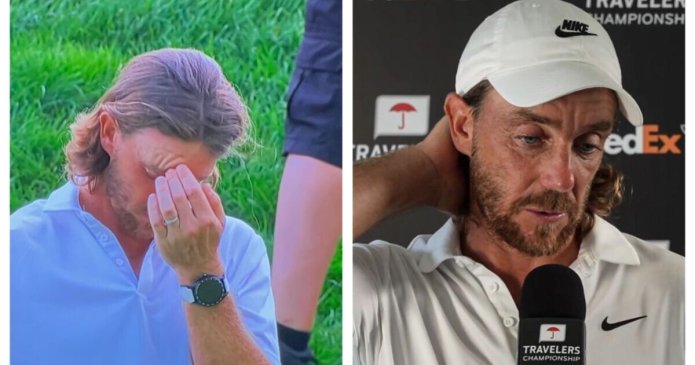 Fleetwood fights back tears after brutal Travelers collapse on final hole