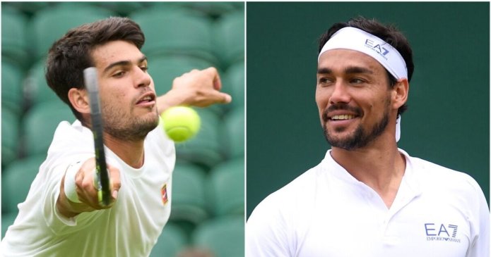 Carlos Alcaraz vs Fabio Fognini Wimbledon score updates as title defence begins