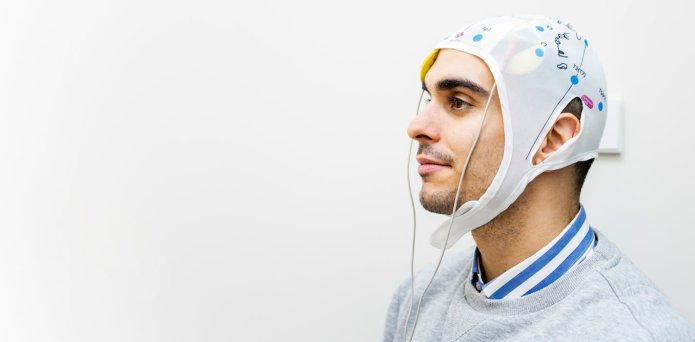 Young woman looking anxious.