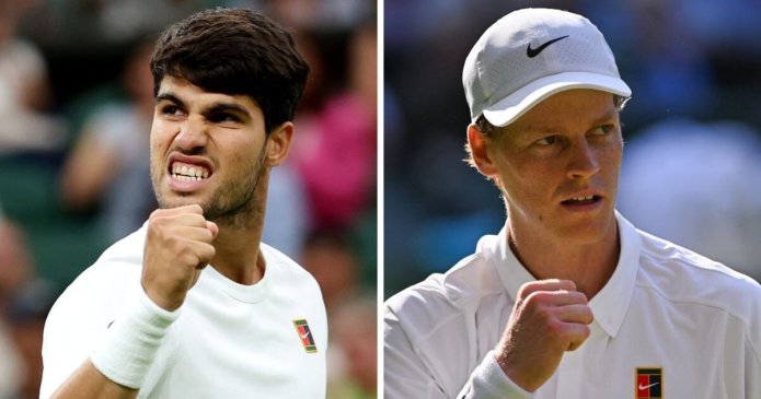 Alcaraz vs Sinner liveWimbledon final score updates after bizarre stoppage