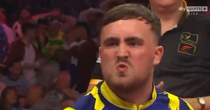Luke Littler rips off MVG before hitting stunning 11-dart finish against Gilding