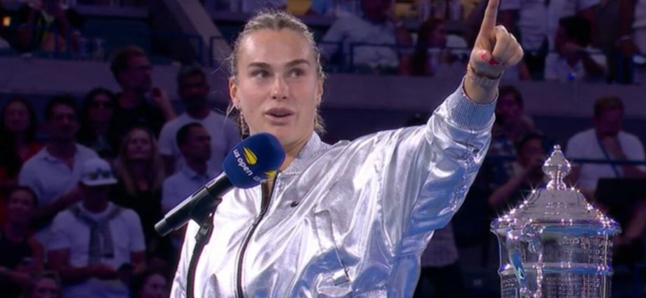 Sabalenka halts awkward US Open speech and apologises in message to boyfriend