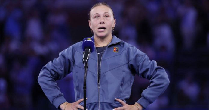 Amanda Anisimova cuts off US Open final interviewer after sobbing into towel