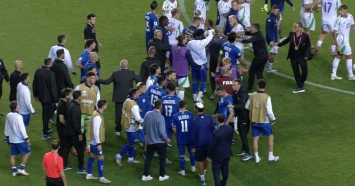 Israel and Italy clash on the pitch as World Cup qualifier ends in chaos