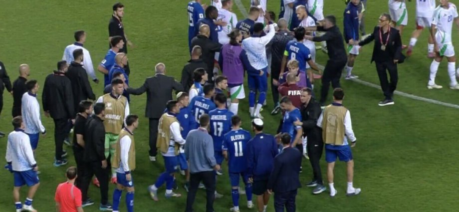 Israel and Italy clash on the pitch as World Cup qualifier ends in chaos