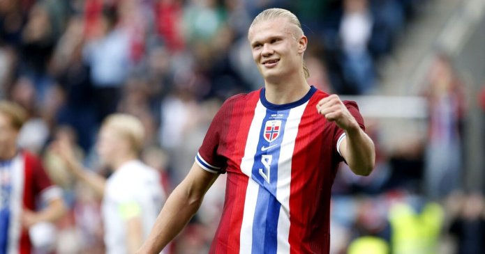 Erling Haaland scores five ahead of Man Utd clash as Norway win 11-1