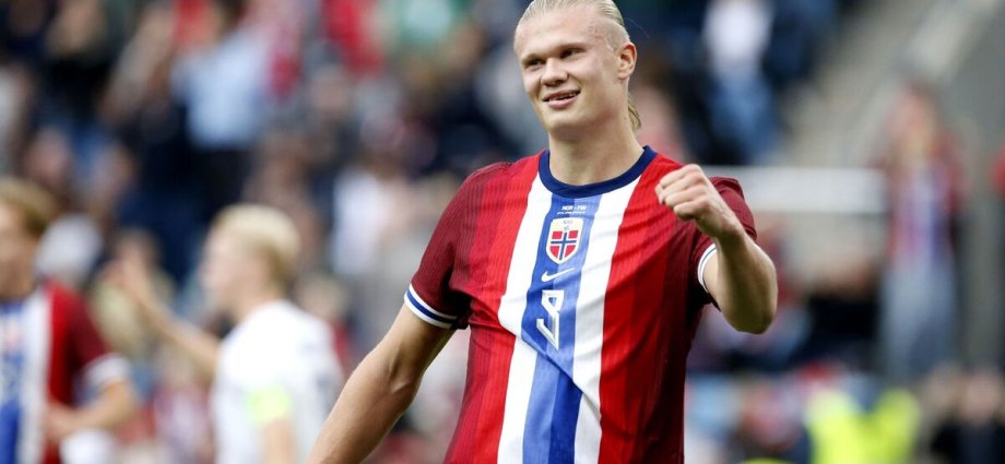 Erling Haaland scores five ahead of Man Utd clash as Norway win 11-1