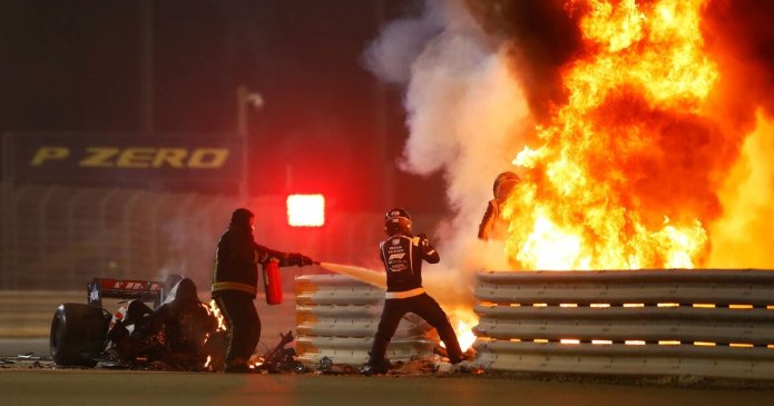 Romain Grosjean to drive F1 car for first time since horror fireball crash