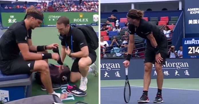 Alexander Zverev calls physio mid-game in huge Shanghai Masters injury scare