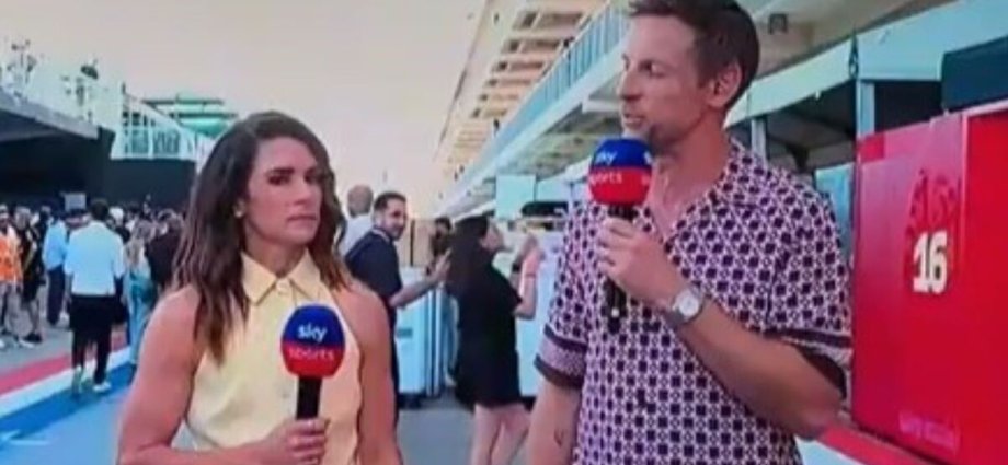 Jenson Button caught out in awkward Sky Sports moment with Danica Patrick