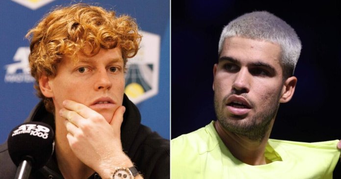 Jannik Sinner sparks concern at Paris Masters as Carlos Alcaraz blasted