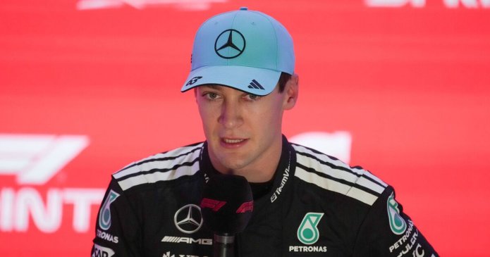 George Russell corrects Sky F1 interviewer and calls out 'BS' Norris information