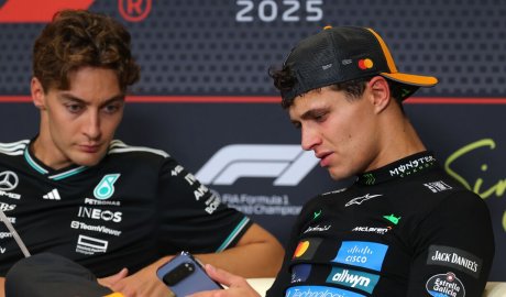 George Russell admits he's copying Lando Norris and rubbishes Mercedes F1 theory