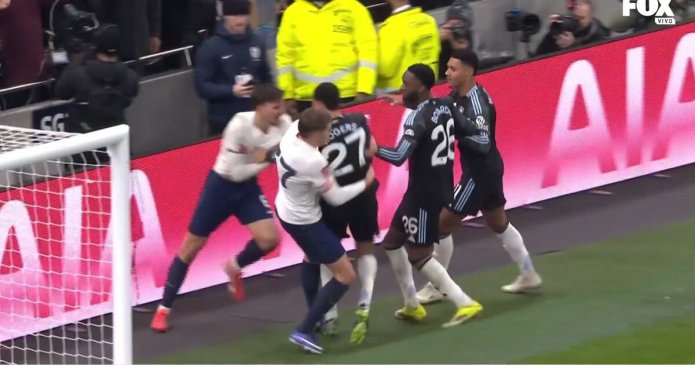 Tottenham and Aston Villa stars fight after final whistle in ugly FA Cup scenes