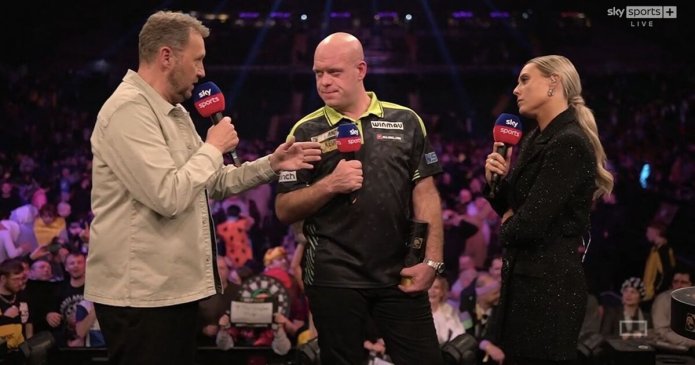 Sky Sports apologise as Michael van Gerwen turns air blue during TV interview