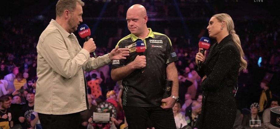 Sky Sports apologise as Michael van Gerwen turns air blue during TV interview