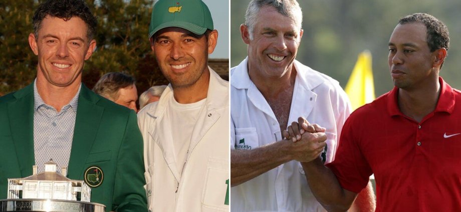Tiger Woods' caddie's net worth compared to Rory McIlroy's bagman's wealth