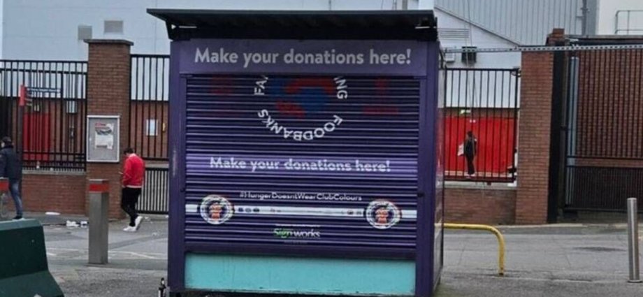 Outrage as Liverpool foodbank collection stolen in 'deplorable' act at Anfield
