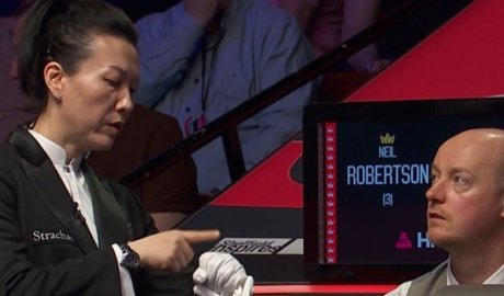 World Snooker Championship star clashes with referee as VAR called into action