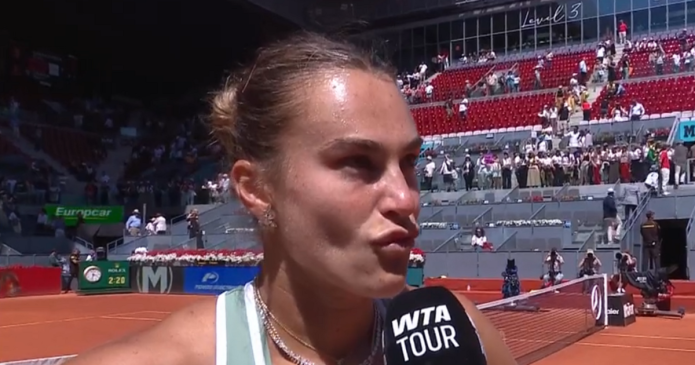 Sabalenka asks interviewer 'why should I say that' in awkward Madrid Open moment