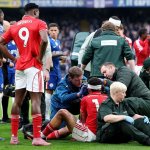 Second horror Chelsea vs Forest injury as two players clash heads