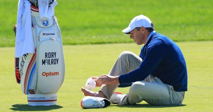 McIlroy limps out of PGA Championship practice round early with injury worry