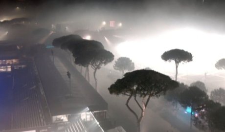 Italian Open match suspended for 18 mins due to football fans in baffling scenes