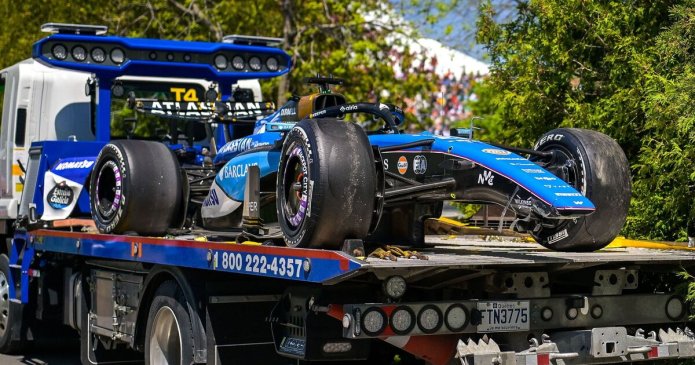 Williams boss details 'extensive' damage to Albon's car after hitting animal