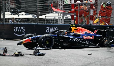 F1 LIVE as Red Bull star crashes and Lando Norris and Charles Leclerc punished