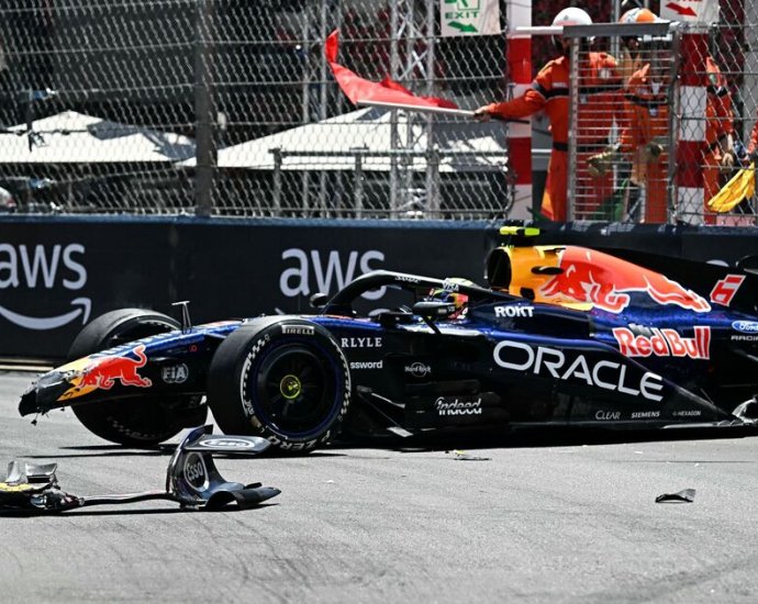 F1 LIVE as Red Bull star crashes and Lando Norris and Charles Leclerc punished