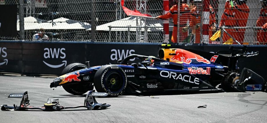 F1 LIVE as Red Bull star crashes and Lando Norris and Charles Leclerc punished