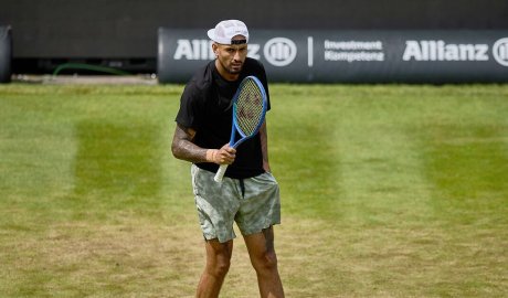 Nick Kyrgios clashes with umpire ahead of Wimbledon and demands 'courtesy'