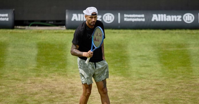 Nick Kyrgios clashes with umpire ahead of Wimbledon and demands 'courtesy'