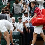 Two Wimbledon stars ordered off court as huge handshake row erupts