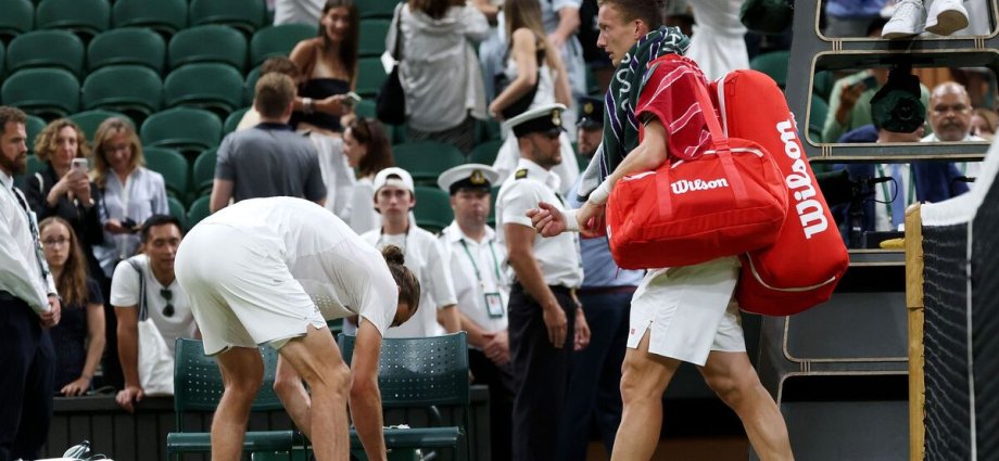 Two Wimbledon stars ordered off court as huge handshake row erupts