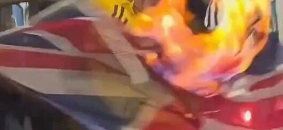 Argentina fans caught burning Union Jack flag ahead of England semi-final