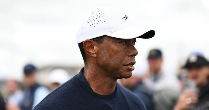 Tiger Woods' three-word reaction when The Open security denied him entry