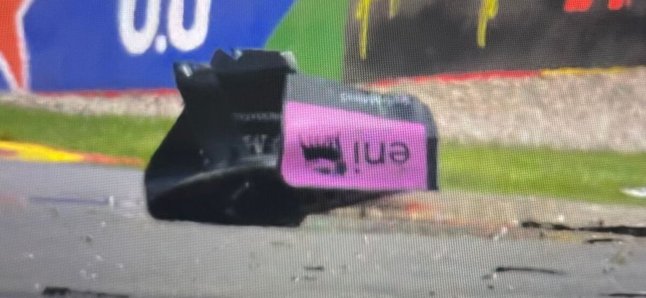 Belgian GP session halted as massive crash rips huge chunk off car