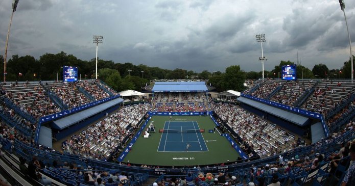 Tennis LIVE as Washington Open final suspended as players told 'find shelter'