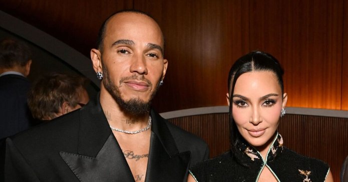 Kim Kardashian's saucy new nickname for Lewis Hamilton leaves Khloe in awe