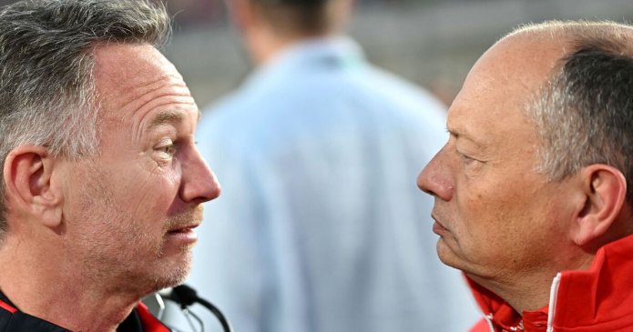 Ferrari rocked by Christian Horner declaration as boss Fred Vasseur concerned