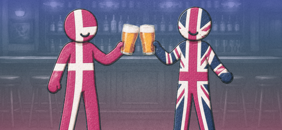 How do Denmark and the UK compare when it comes to alcohol and drinking habits?