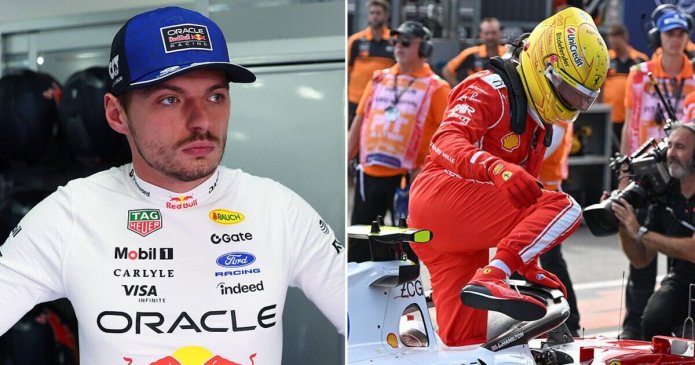 F1 LIVE Max Verstappen hit with grid penalty as Lewis Hamilton abandons session